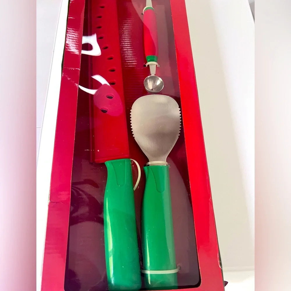 Colorful Watermelon Tool Set with Scoop and Spoon and Knife.  New without Tags.